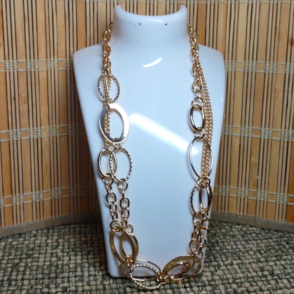 Gold tone Long Necklace